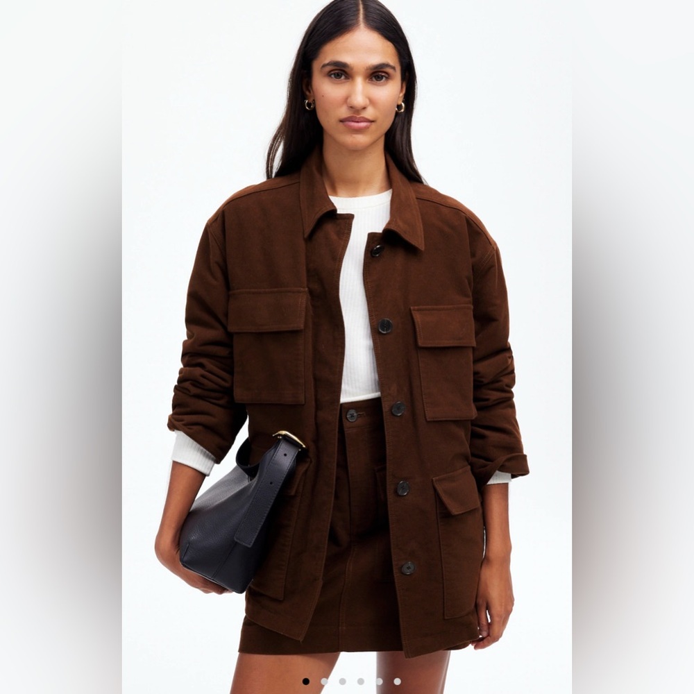 MADEWELL Flap-Pocket Field Jacket in dk chicory Sz M MSRP $298